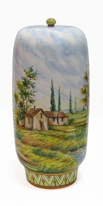 Vaso in ceramica tradizionale paesaggio - Liberati