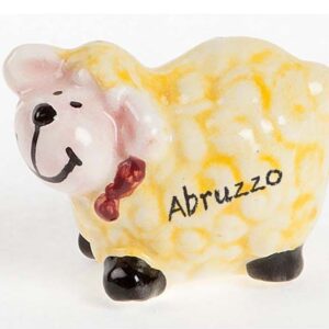 Souvenir in ceramica pecorella d'Abruzzo, dipinto a mano, Ceramiche Liberati