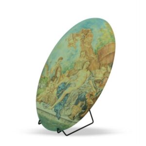 Ovale in ceramica da muro "Toilette di Venere" François Boucher, Ceramiche Liberati