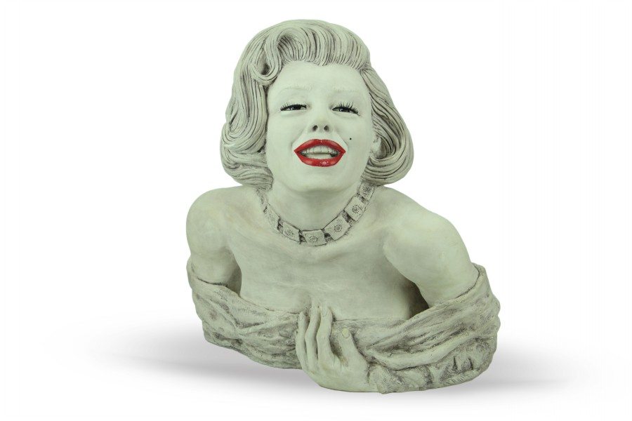 Scultura in ceramica Marilyn Monroe realizzata a mano, Ceramiche Liberati