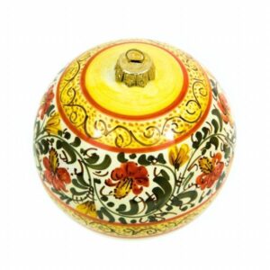 Ceramic Christmas ball, hand-decorated, Ceramiche Liberati