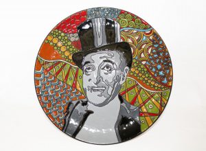 20CFI Piatto in ceramica cuerda seca Toto da muro Ceramiche Liberati