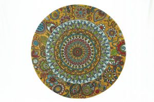 Piatto da muro in ceramica cuerda seca, Ceramiche Liberati