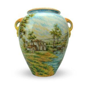 Otre in ceramica artigianale italiana Paesaggio di Ceramiche Liberati