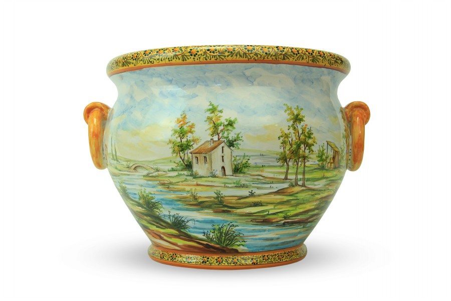 Acquista online Vaso grande in ceramica italiana Paesaggio - Liberati