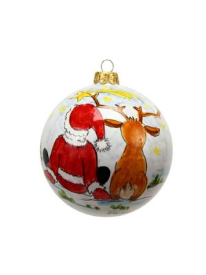 Albero Di Natale Zecchino Doro.Puntale In Ceramica Per Albero Di Natale Con Ricca Rifinitura In Oro Zecchino