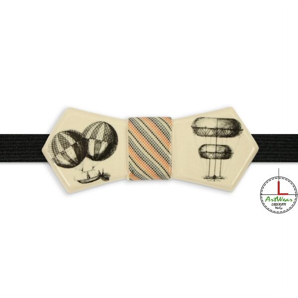 Papillon in ceramica modello Evo decoro Aviator avorio