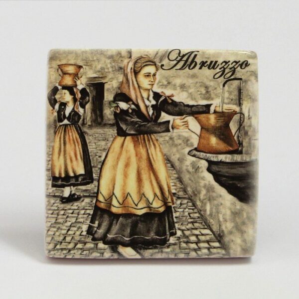 Magnete Donne abruzzesi con conca alla fontana