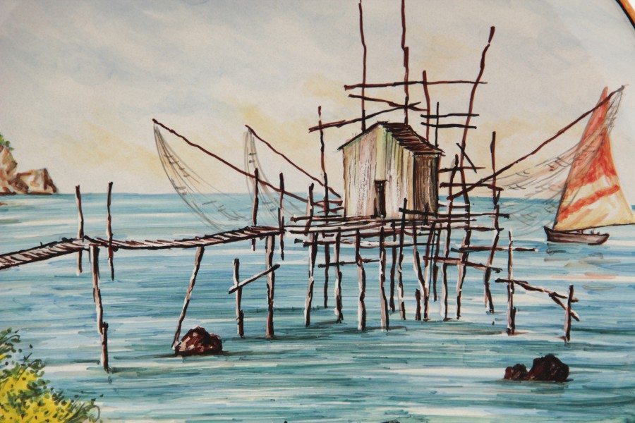 05CTI Piatto decoro Trabocco dettaglio Ceramiche Liberati1