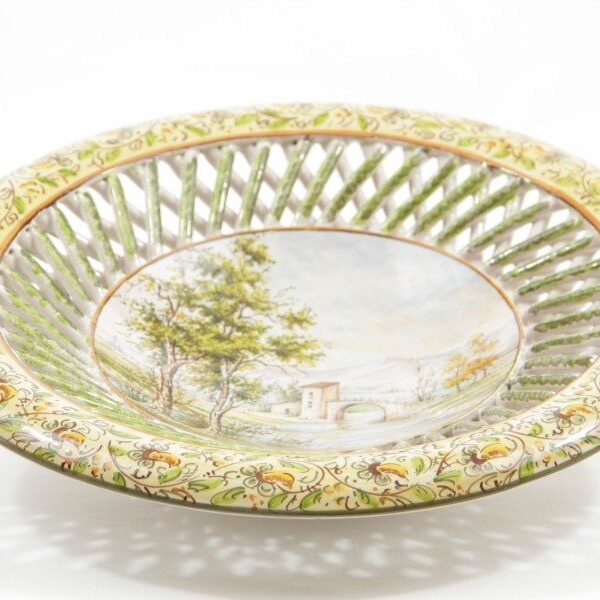 Centrotavola in ceramica Paesaggio abruzzese