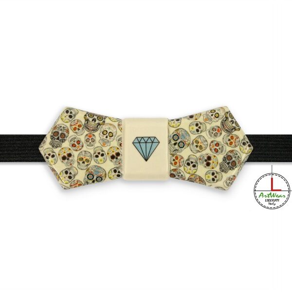 Papillon in ceramica modello Evo decoro Teschi Messicani