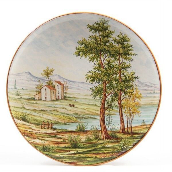 Piatto da muro in ceramica Paesaggio d'Abruzzo