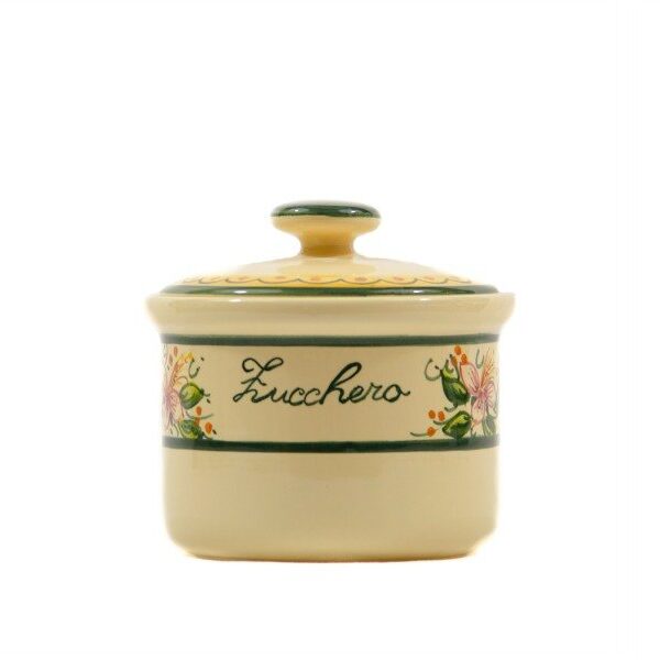 Barattolo in ceramica per zucchero orchidea