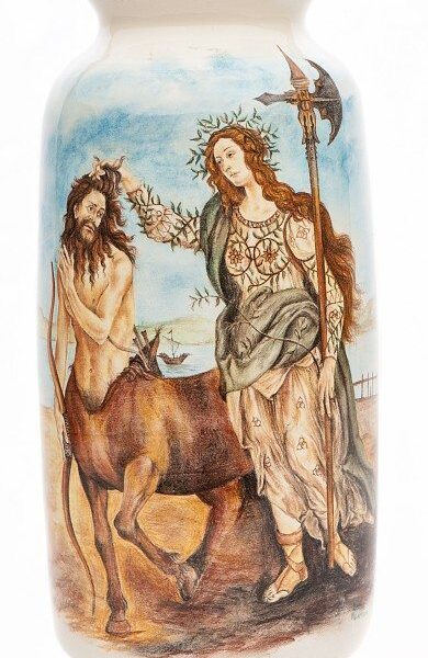 Vaso in ceramica Pallade e il Centauro di Botticelli