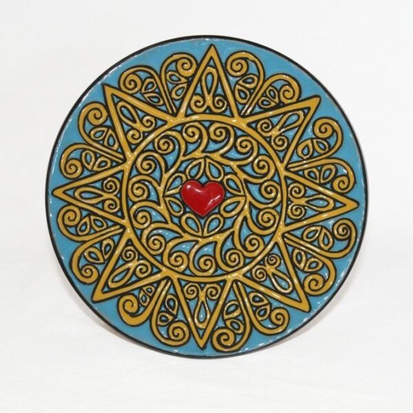 Piatto Presentosa da muro D20 turchese