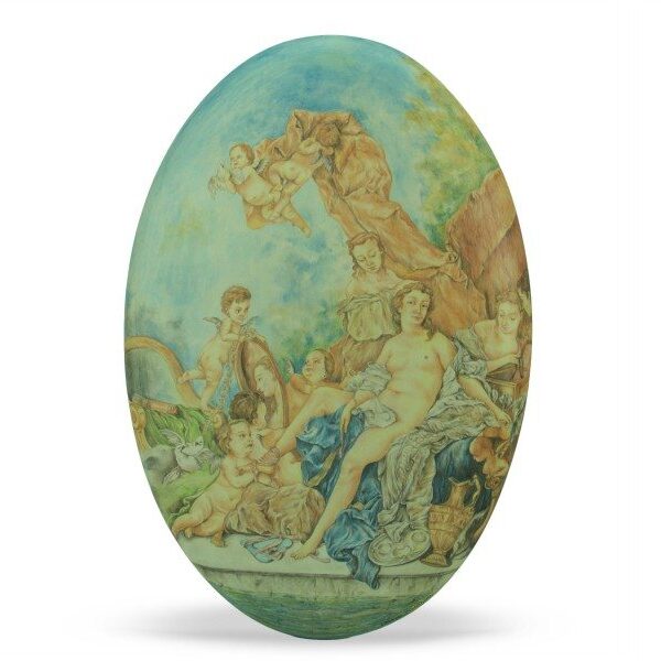Ovale in ceramica Toilette di Venere di F. Boucher