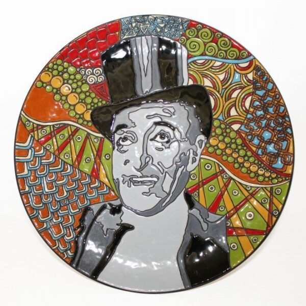 Piatto da parete in ceramica cuerda seca Toto'