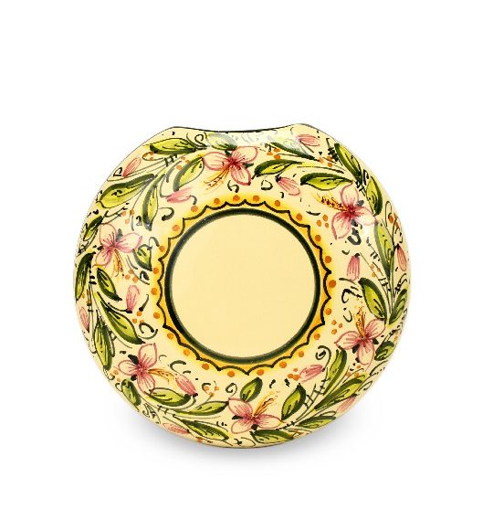 Umidificatore in ceramica tondo decoro Orchidea