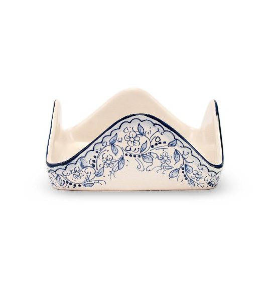 Portatovaglioli quadrato in ceramica Teate