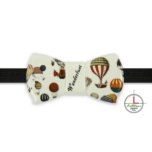 Papillon ceramica mod. Romantico decoro Wanderlust bianco ghiaccio
