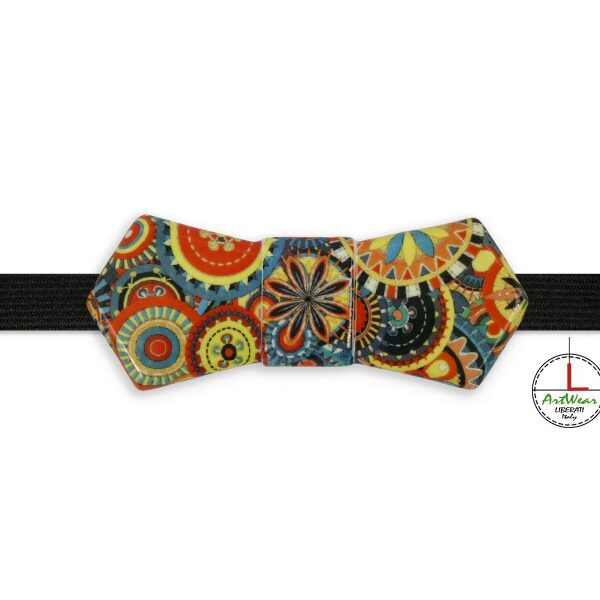 Papillon in ceramica modello Evo decoro Mandala a colori