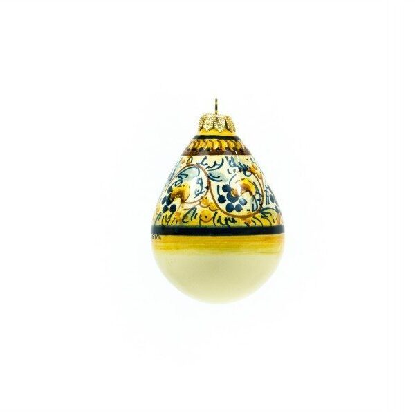 Pallina di Natale in ceramica a goccia, colorata