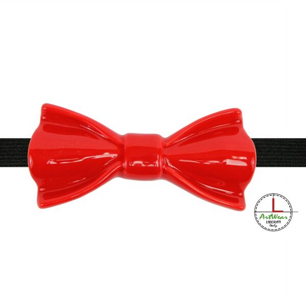 Papillon in ceramica elegante modello Narciso, colore Rosso lucido