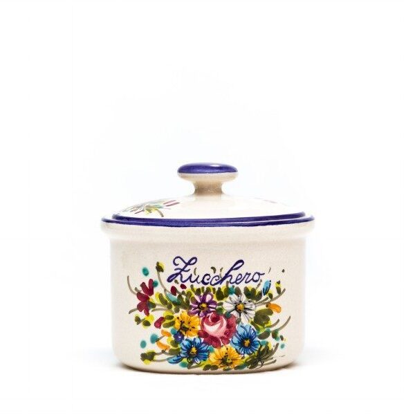 Barattolo in ceramica per zucchero fioraccio