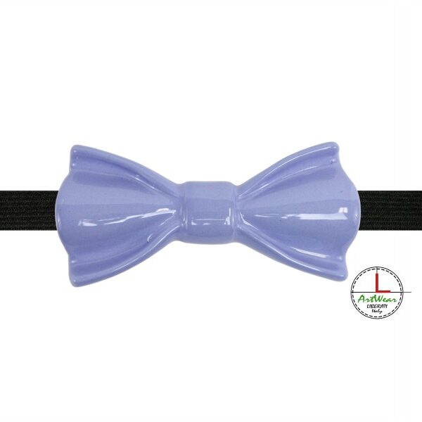 Papillon in ceramica elegante modello Narciso, colore Lilla lucido