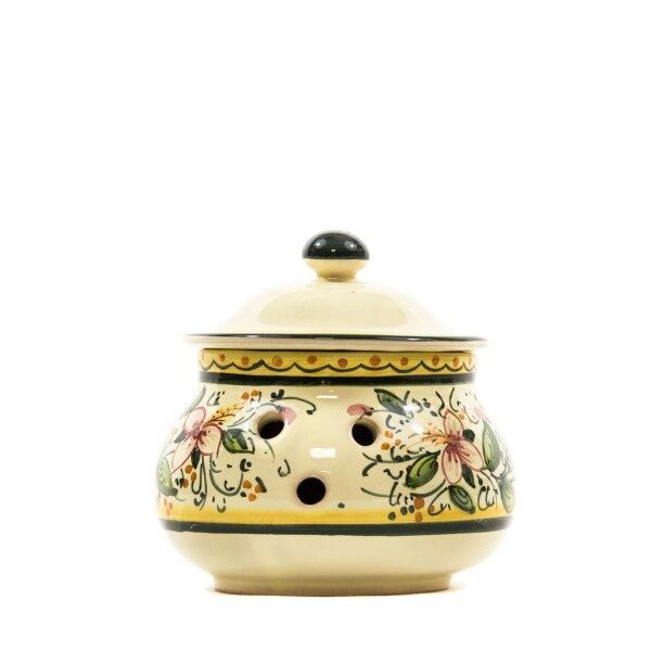 Barattolo portapeperoncino in ceramica orchidea