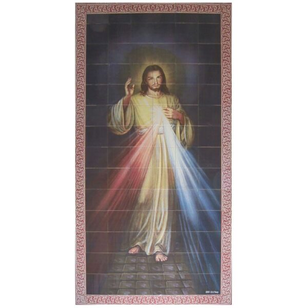 Il Cristo pannello in ceramica cm 290×140