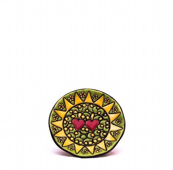 Piatto da muro decoro Presentosa verde D12