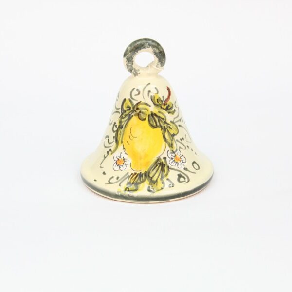 Campanella in ceramica Limone, decorata a mano