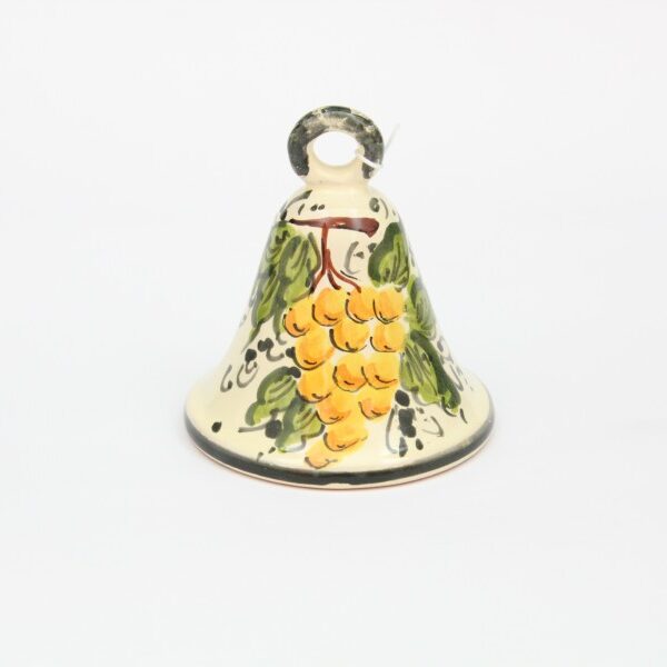 Campanella in ceramica Uva bianca, decorata a mano
