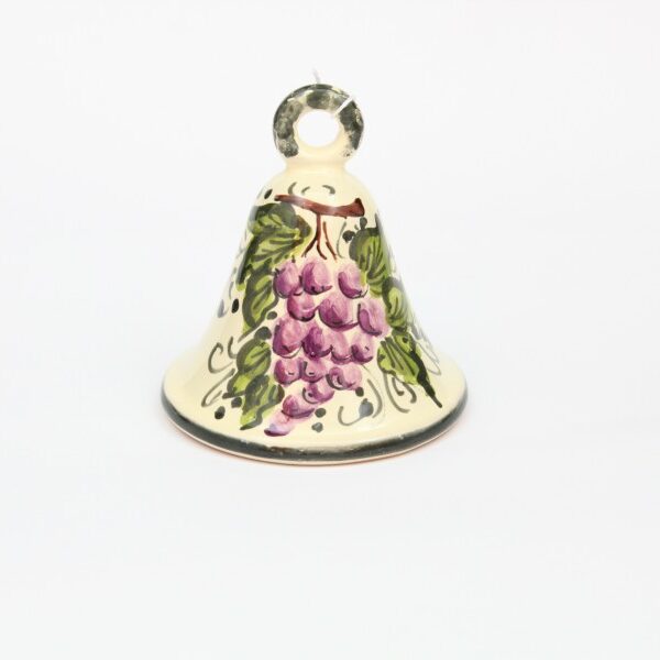 Campanella in ceramica Uva rossa, decorata a mano