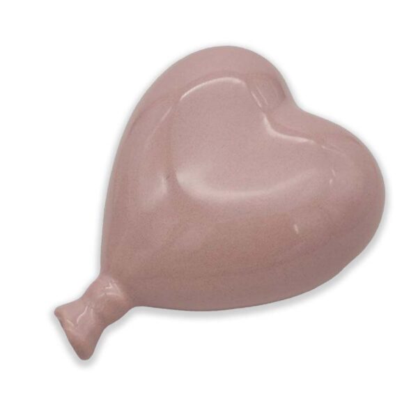 Palloncino a cuore in ceramica Rosa