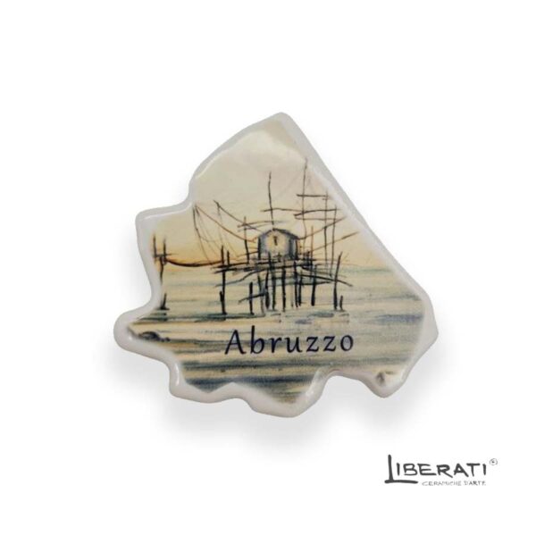 Calamita souvenir in ceramica costa dei Trabocchi