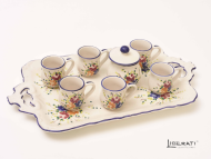 Servizio caffè ceramica da 6 Rosaspina