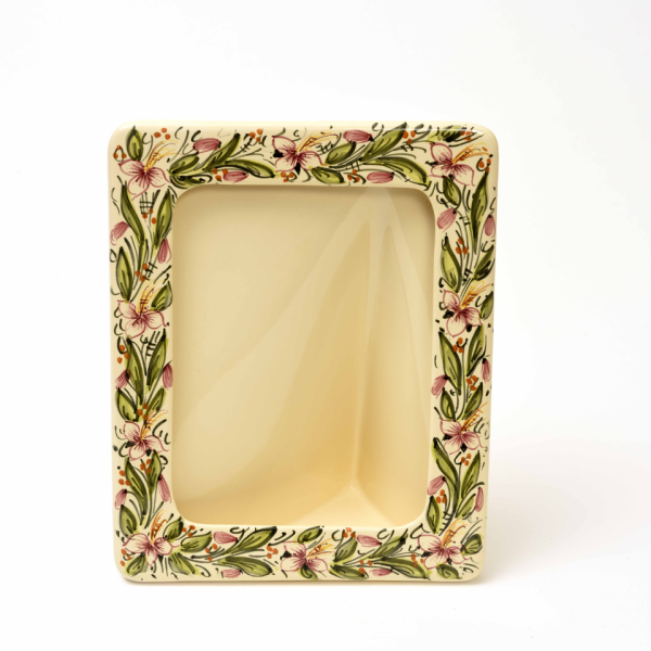 Portafoto grande in ceramica orchidea