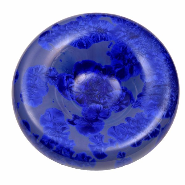 Centrotavola in porcellana con cristalli fioccati