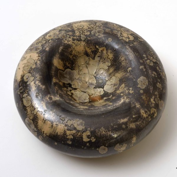 Centrotavola in porcellana con cristalli fioccati