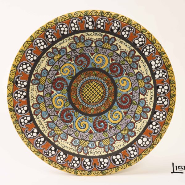 Piatto da muro o centrotavola cuerda seca D51 cm