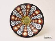 Centrotavola in ceramica con cristalli cuerda seca