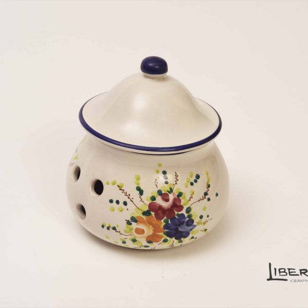 Barattolo portapeperoncino in ceramica Rosaspina