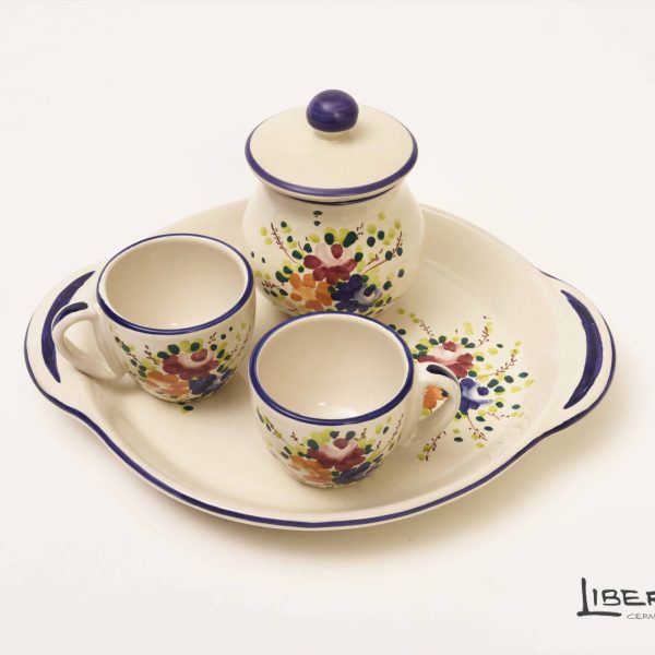 Servizio caffè in ceramica tete-a-tete Rosaspina