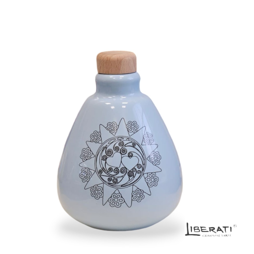 Bottiglia in ceramica Presentosa Azzurro Baby