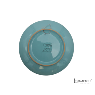 Piatto da muro in ceramica verde tiffany con Presentosa