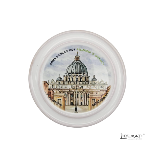 Sottobicchiere sottocaffettiera sottobottiglia in ceramica Tributo al Giubileo del 2025