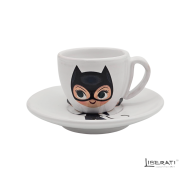 Tazzina con piattino Catwoman in ceramica
