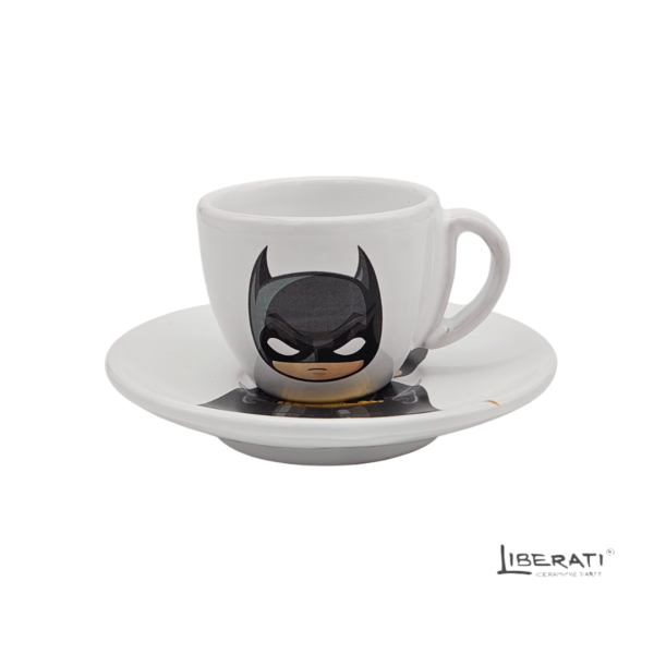 Tazzina con piattino Batman in ceramica